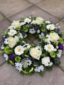 Purple & White Wreath.