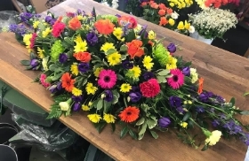 Vibrant casket spray